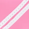 Agrafes sur Bande Satin Lingerie - Blanc x 50cm
