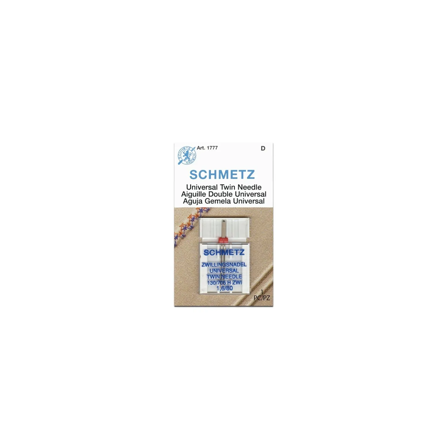 Aiguille double universelle Schmetz - taille 80