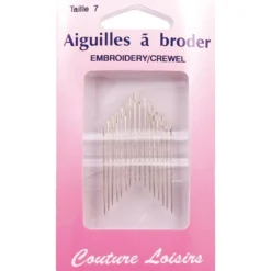 Aiguilles à broder n°7 X16 - Couture loisirs