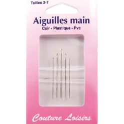 Aiguilles cuir-plastique -pvc X5 - Couture loisirs