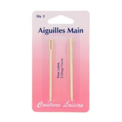 Aiguilles à laine en plastique X2 - Couture loisirs
