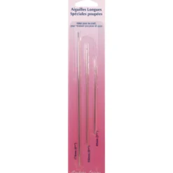 Aiguilles longues spéciales poupées X3 - Couture loisirs