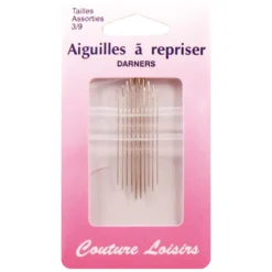 Aiguilles à repriser assorties n°3 à 9 X10 - Couture loisirs