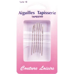 Aiguilles à tapisser n°18 X6 - Couture loisirs