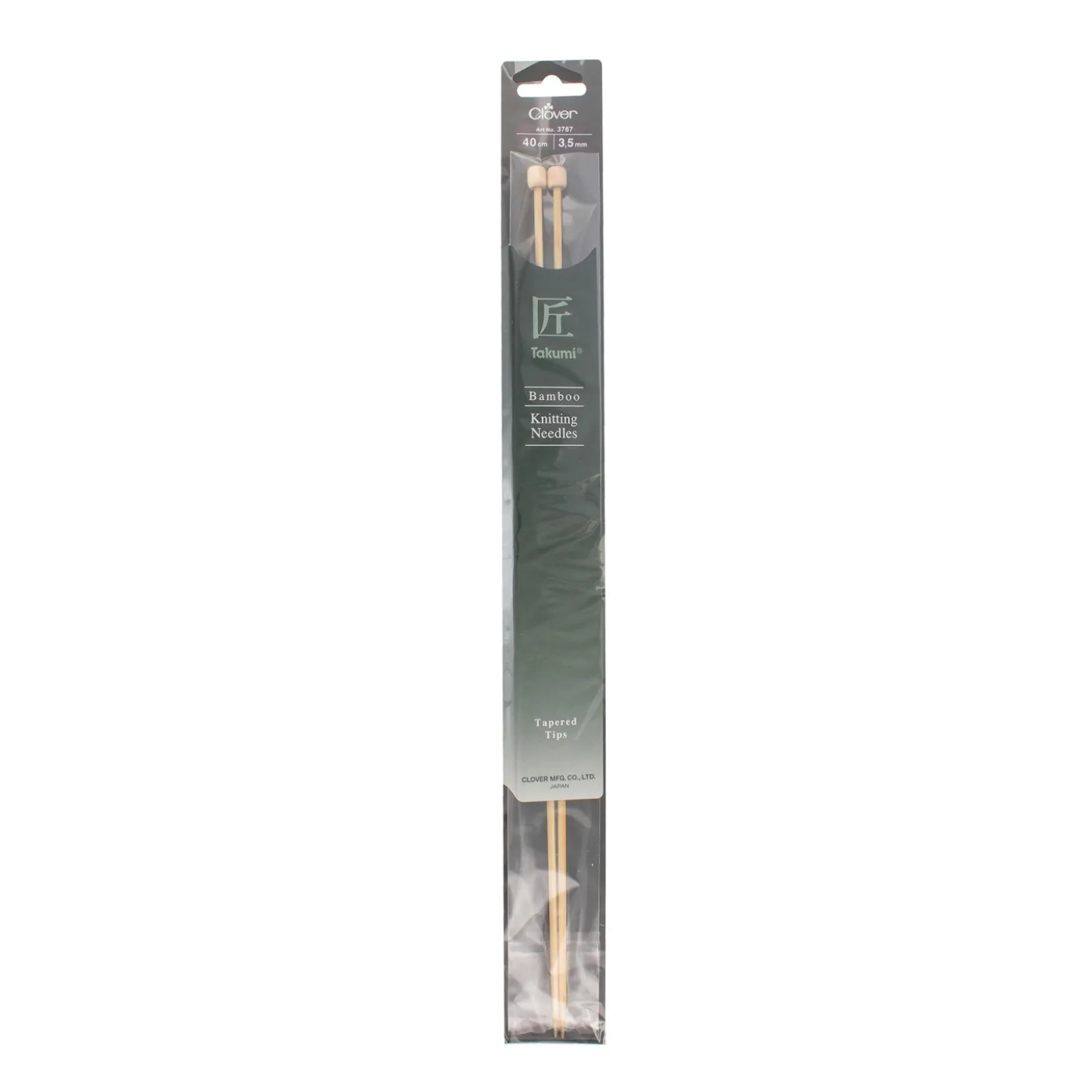 Aiguilles à tricoter en bambou 40 cm/ 3.50mm