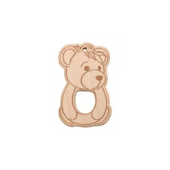 Anneau de dentition bois naturel - ourson