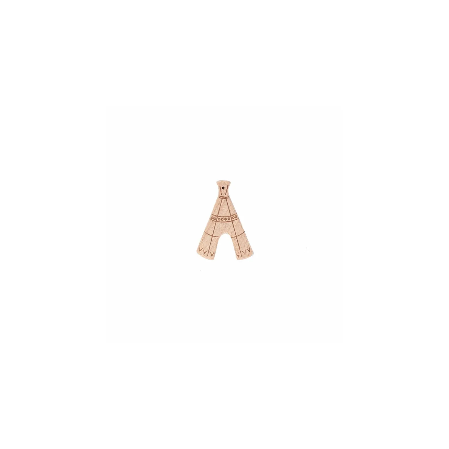 ♥ Anneau de dentition bois naturel - Tipi ♥