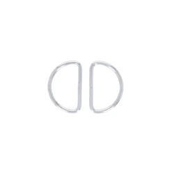 Anneau en D non soudé 25 mm Anillo - argent (lot de 2)