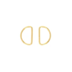 Anneau en D non soudé 32 mm Anillo - doré (lot de 2)