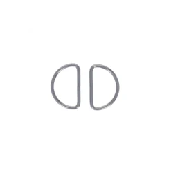 Anneau en D non soudé 25 mm Anillo - nickel noir (lot de 2)