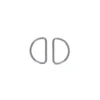 Anneau en D non soudé 20 mm Anillo - nickel noir (lot de 2)