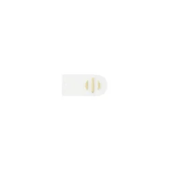 Attache cuir Sunshine blanc avec pression