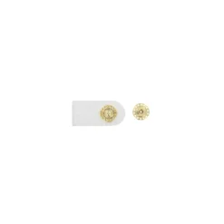 Attache cuir Sunshine blanc avec pression