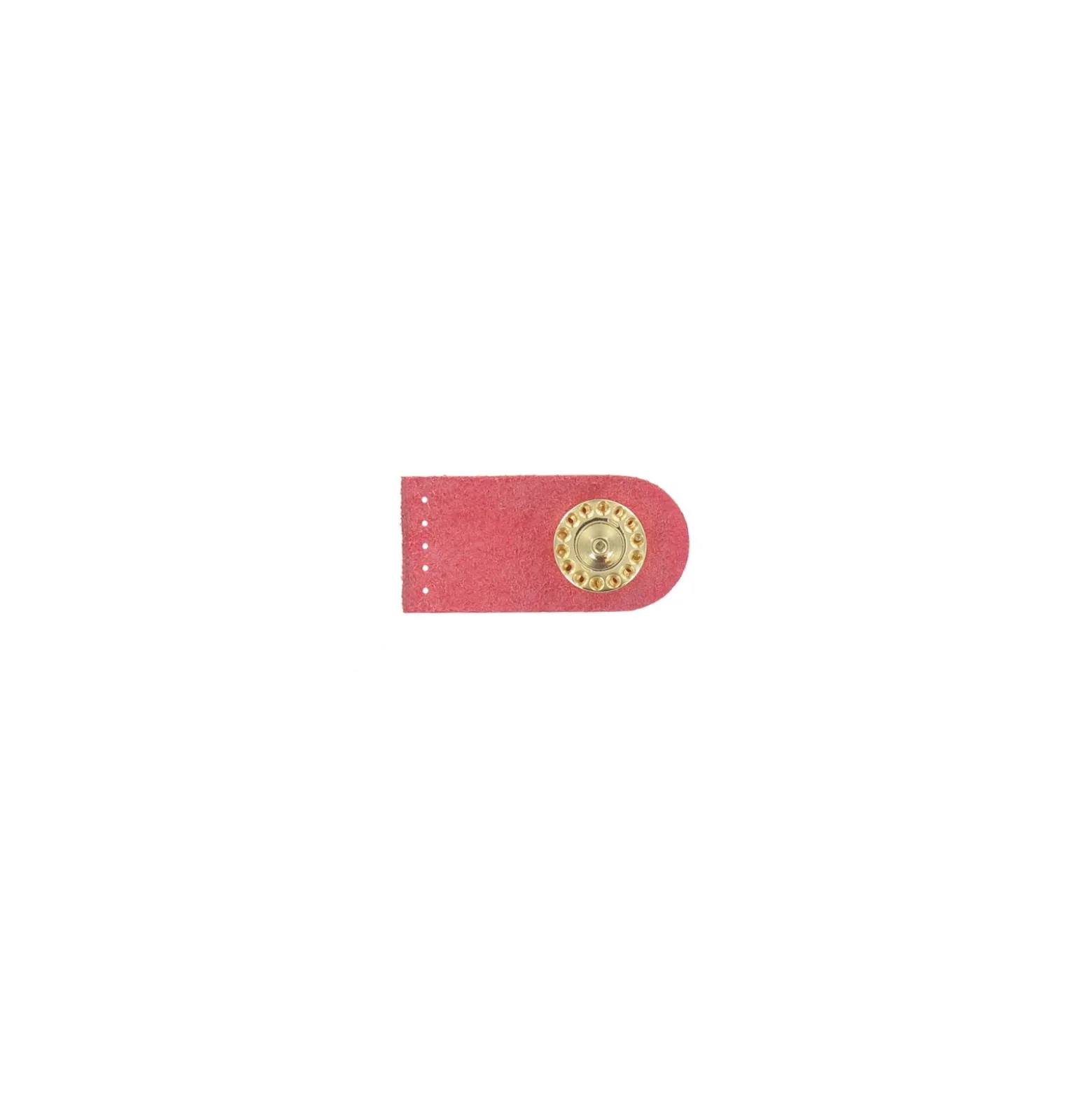 ♥ Attache cuir Sunshine rose avec pression ♥