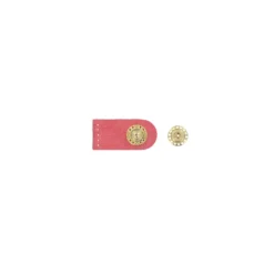 ♥ Attache cuir Sunshine rose avec pression ♥