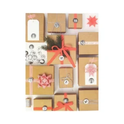 Badges pour calendrier de l'avent Noir & Blanc 25 mm