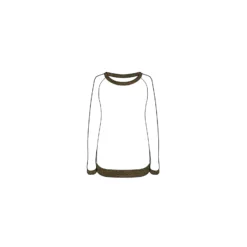 Bande fil lurex bord-côte kaki - lurex cuivre (1m)