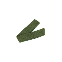 Bande fil lurex bord-côte kaki - lurex doré (1m)