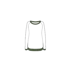 Bande fil lurex bord-côte kaki - lurex argent (1m)