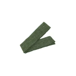 Bande fil lurex bord-côte kaki - lurex argent (1m)
