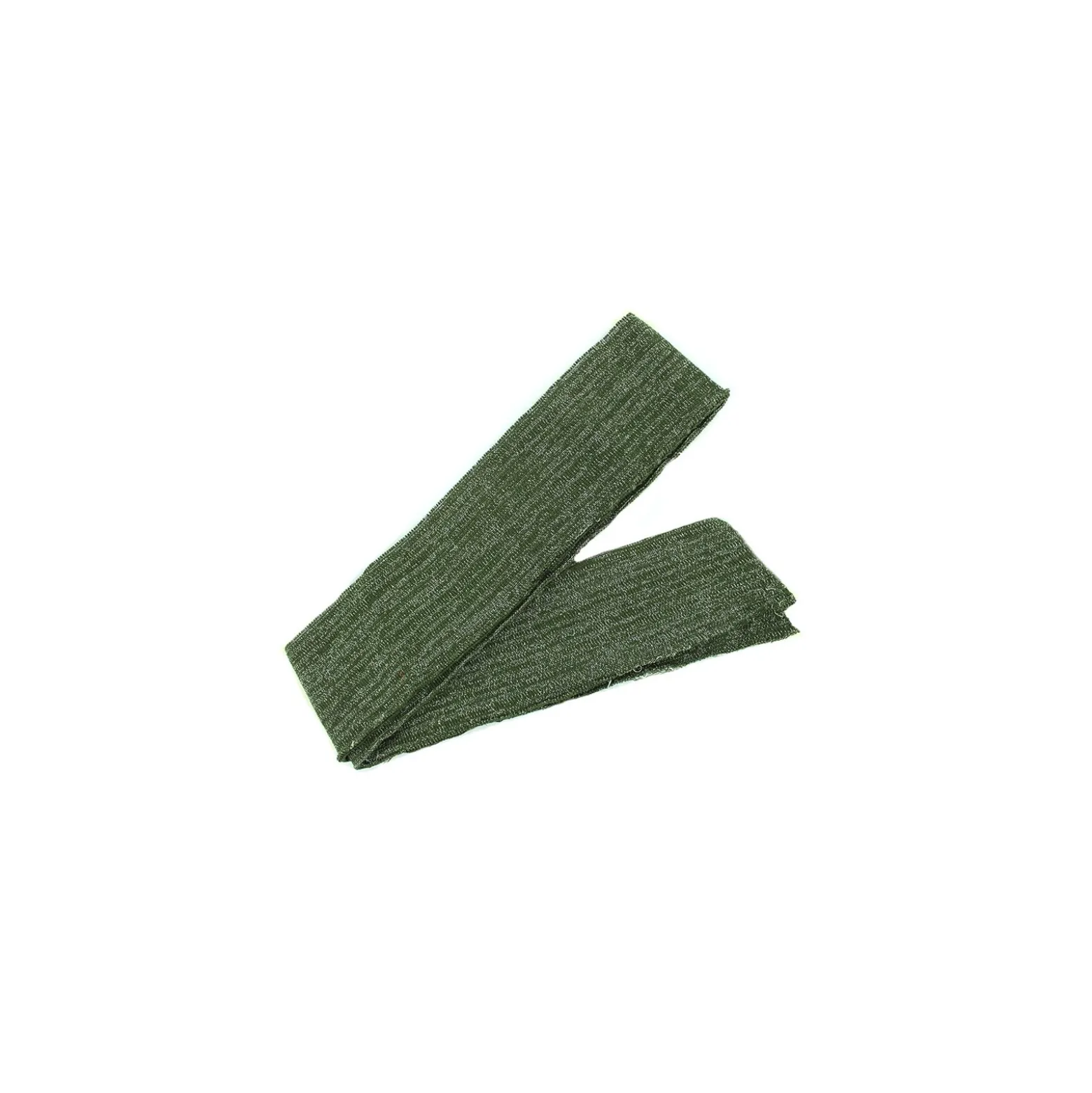 Bande fil lurex bord-côte kaki - lurex argent (1m)