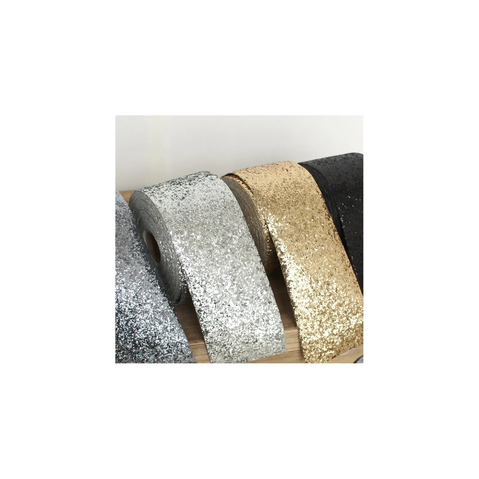 Bande glitter largeur 10 cm - ébène mat x 50cm