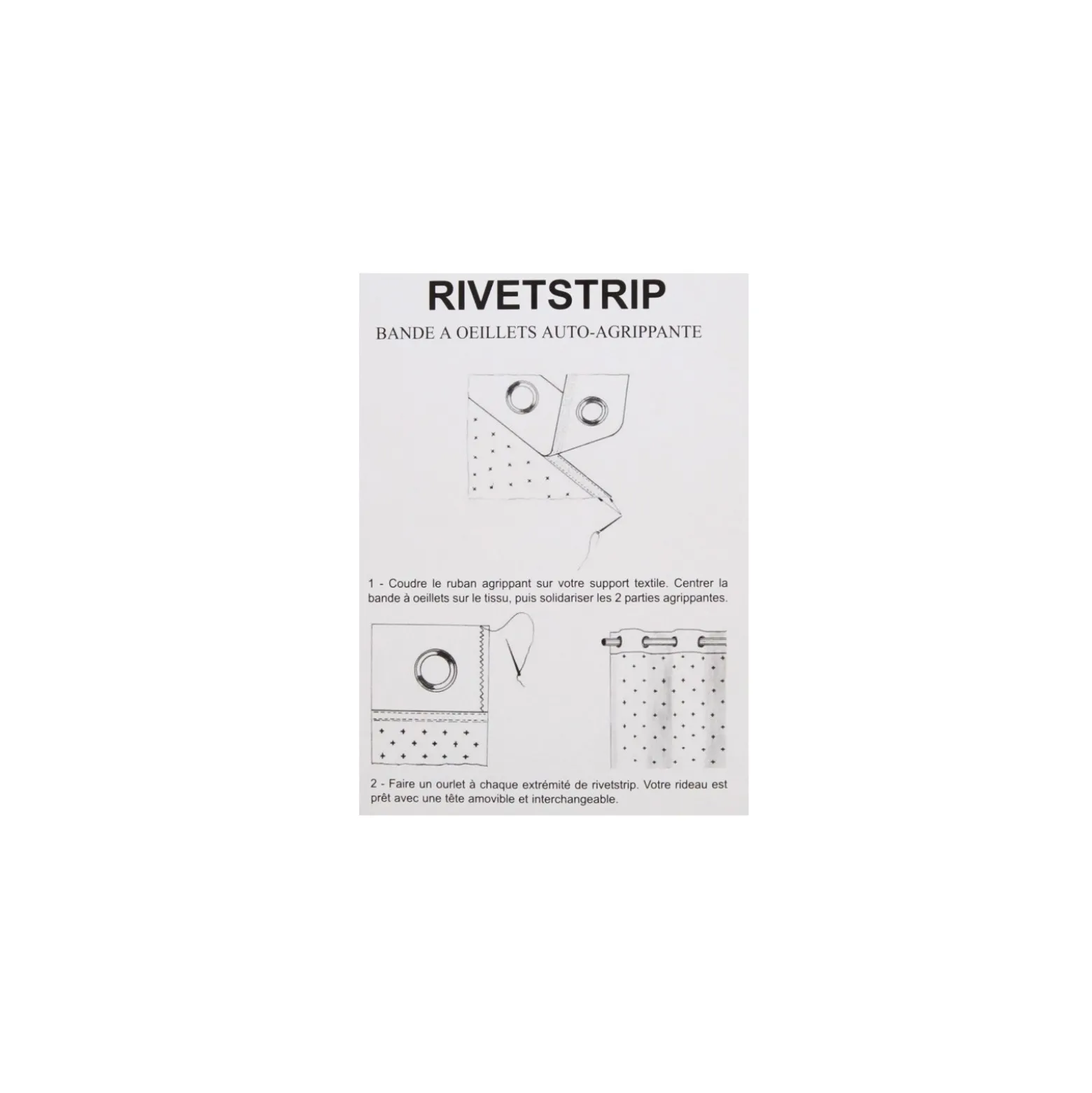 Bande à oeillets auto-agrippante Rivetstrip® - mauve x 18cm