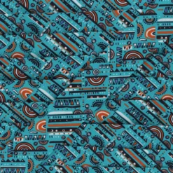 Biais coton Aworo - bleu