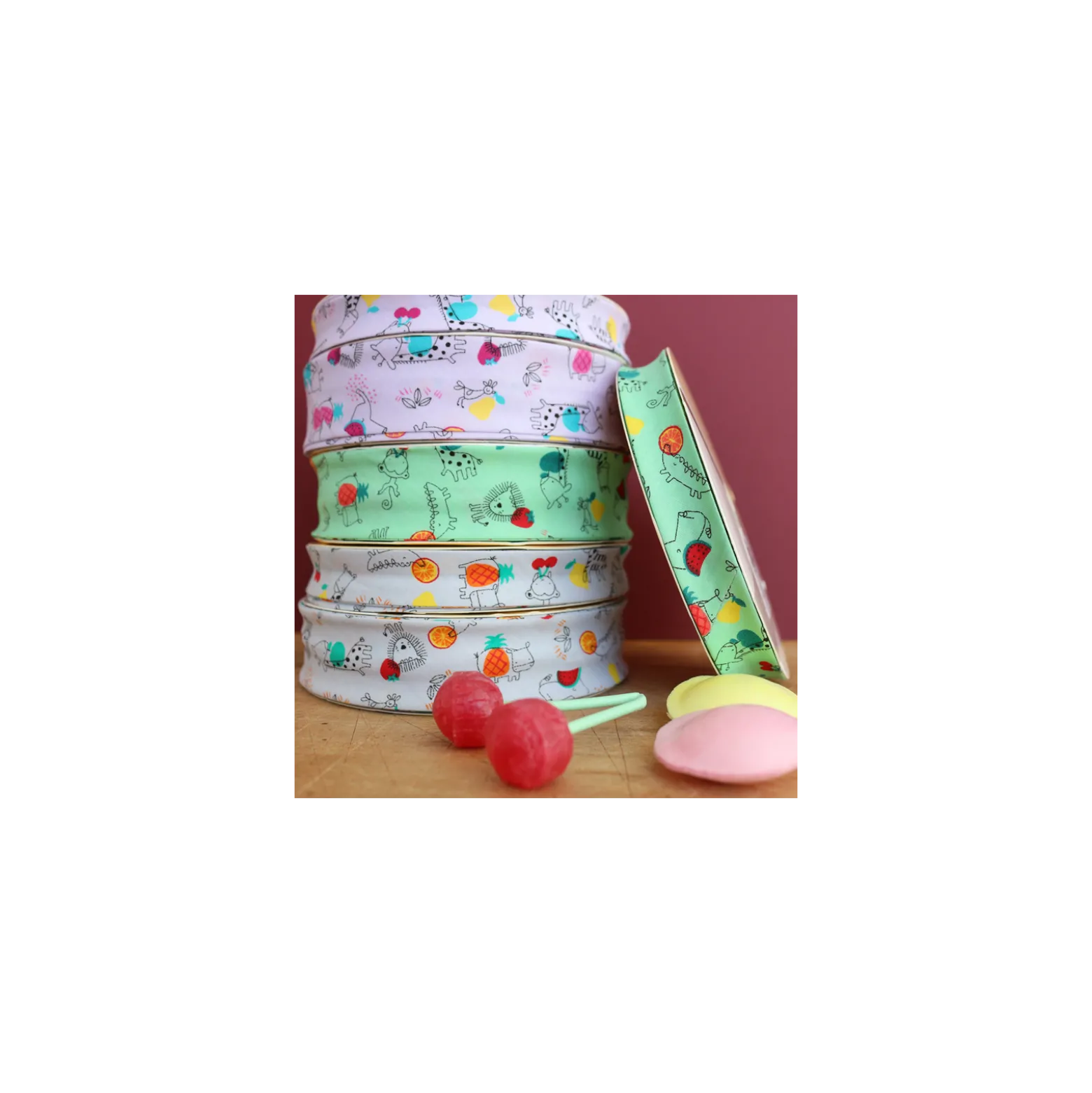 Biais Coton Bio Fruits & Co - Parme