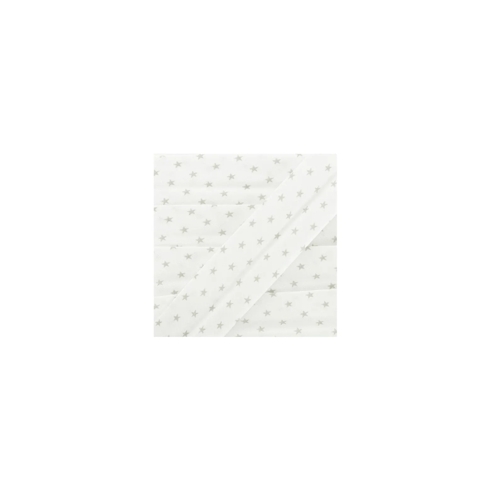 Biais Coton Etoiles - Gris