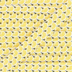 Biais coton Eventails dorés 27 mm - jaune
