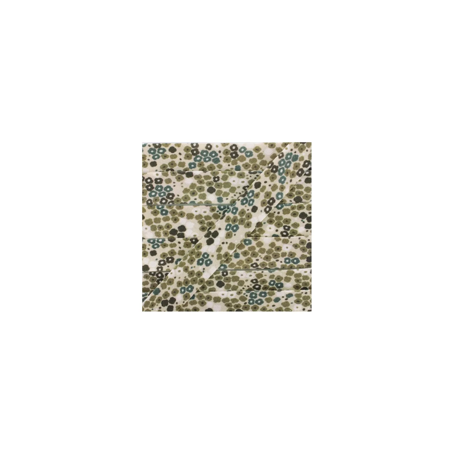 Biais Coton Jardin Fleuri - Marron