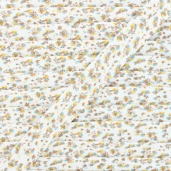 Biais coton Little flowers 20 mm - jaune moutarde