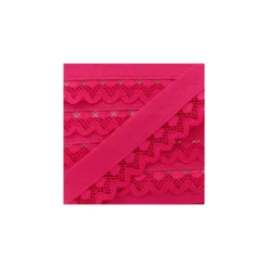 Biais Dentelle Aurora 35mm - Fuchsia