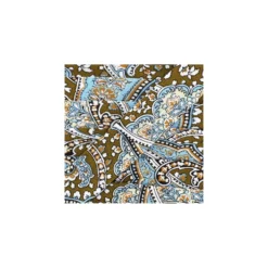 Biais motif cachemire 25 mm - kaki