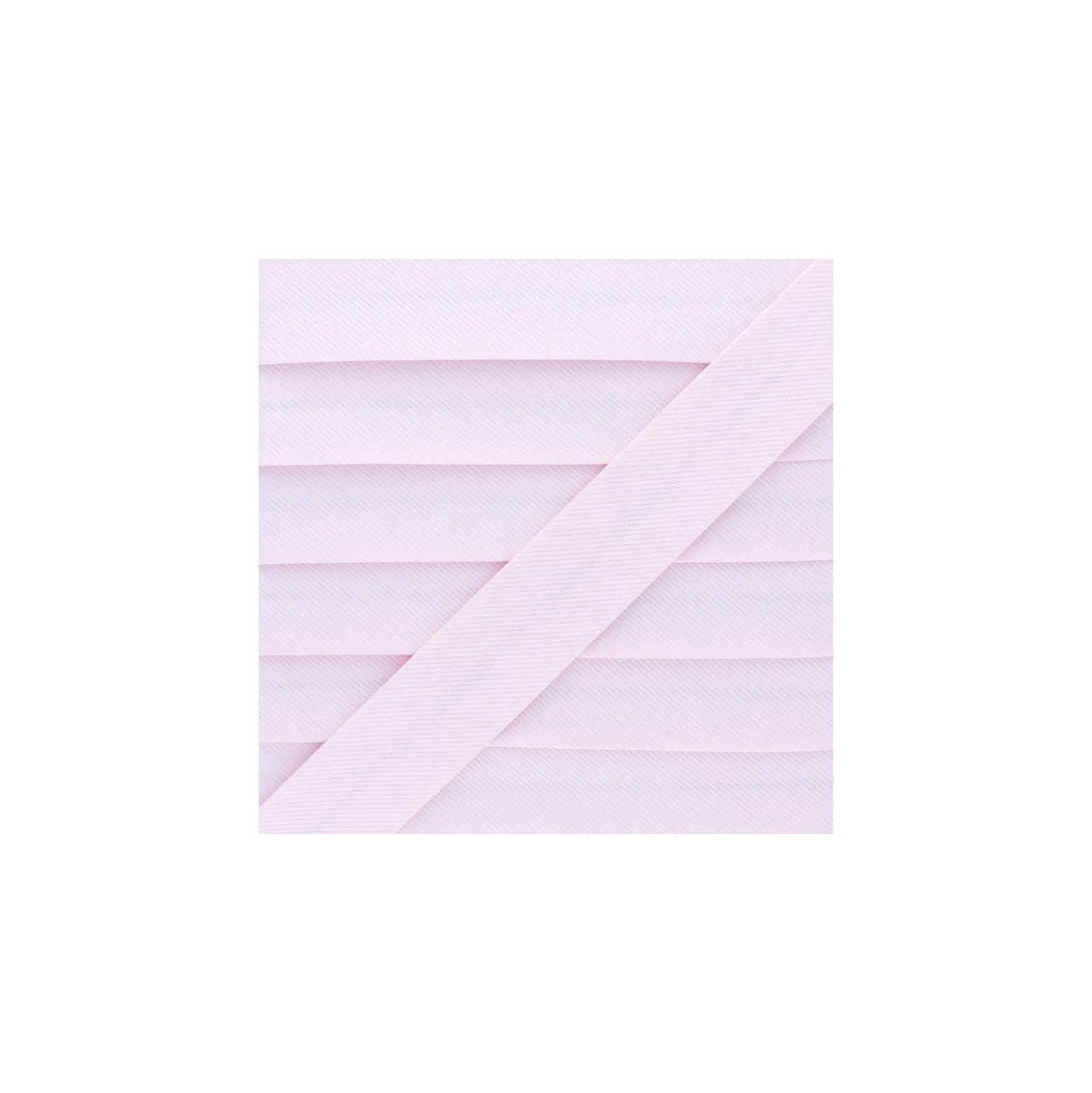 Biais Piqué De Coton - Rose