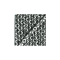 Biais replié bord crochet Géométrique 12 mm - noir