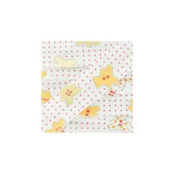 Biais tout textile nounours - jaune/blanc