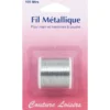 Bobine de fil métallique argent 100m - Couture loisirs