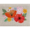 Boite à couture brodée taille M - Coquelicots