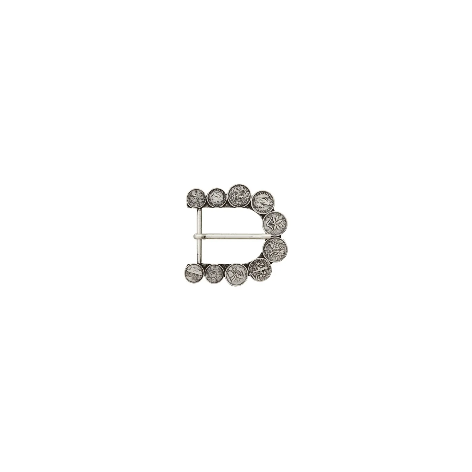 Boucle ceinture métal Pièces 40 mm - argent