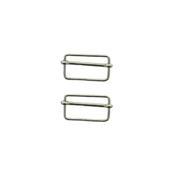 Boucle coulisse Isa - argent x 2