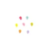 Bouton chiffre 9 Color