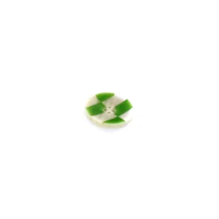 Bouton Damier Corne vert