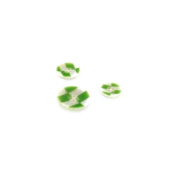 Bouton Damier Corne vert