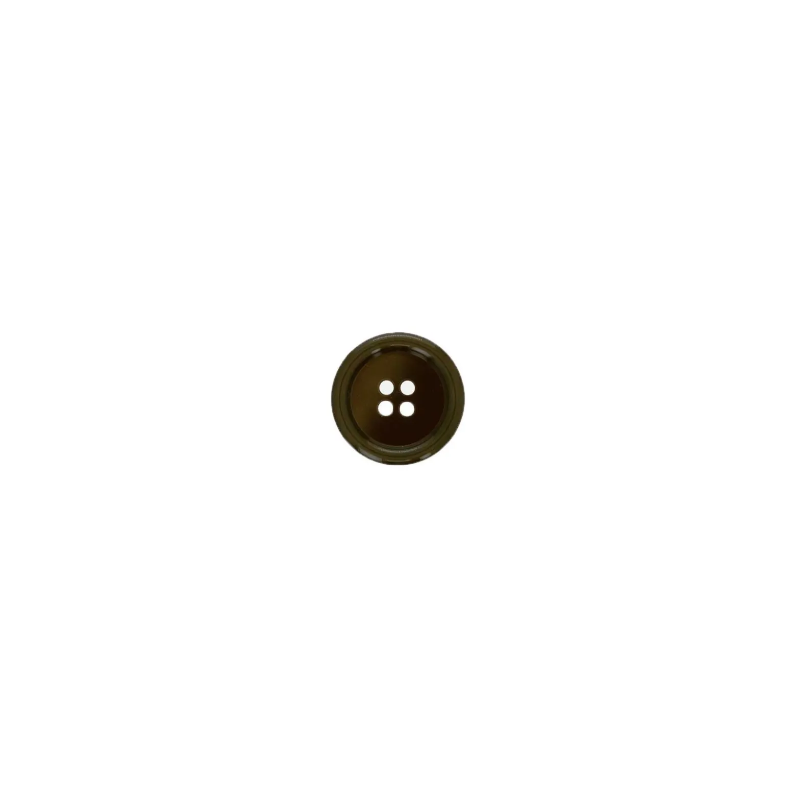 Bouton galalithe uni - kaki