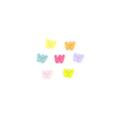 Bouton lettre W Color