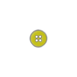 Bouton métal émaillé jaune