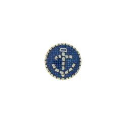 Bouton métal Navichic - doré/bleu marine