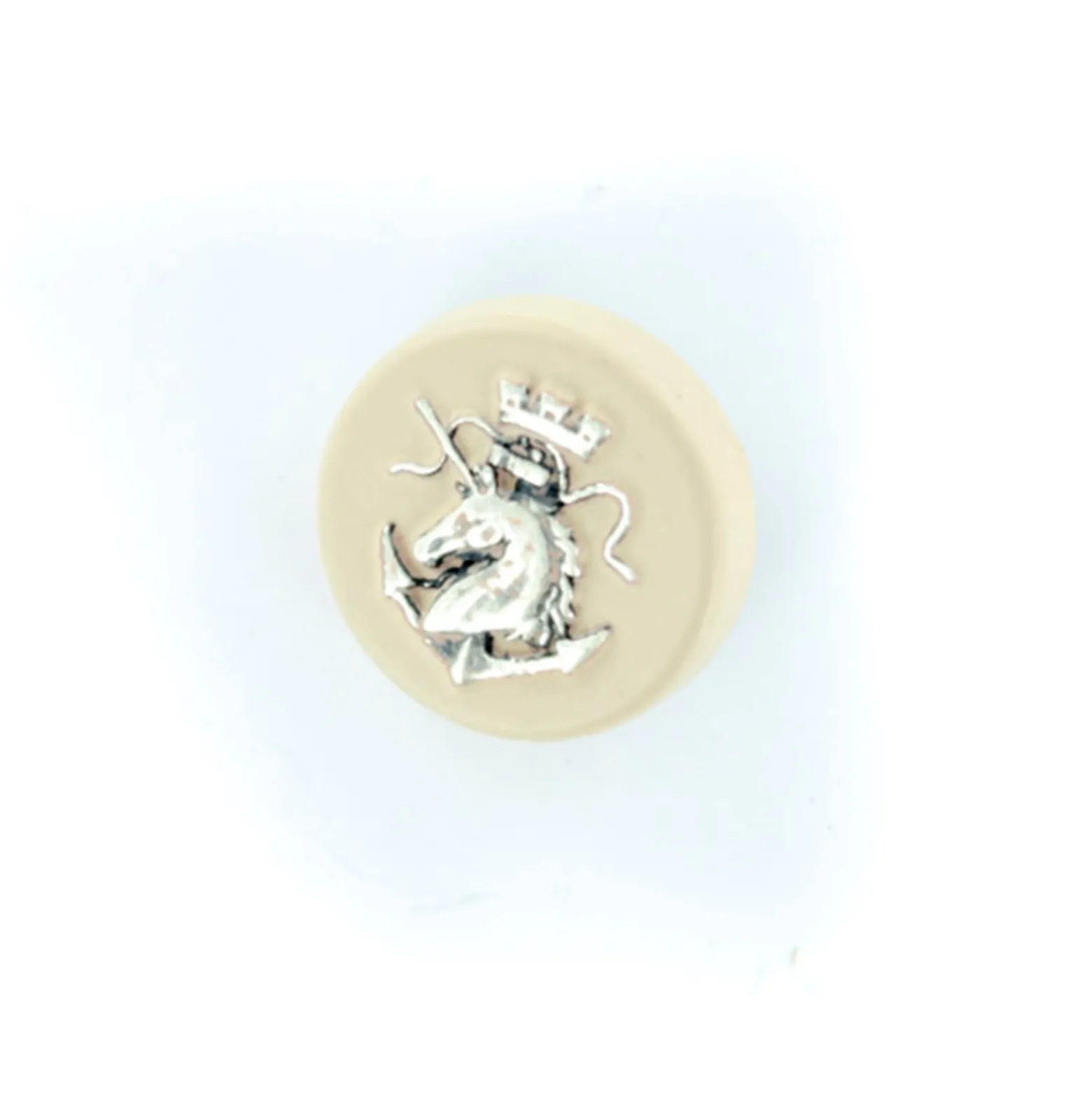 Bouton métal Terre et Mer - nude/argent